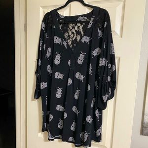 Torrid Harper Skull Blouse 4